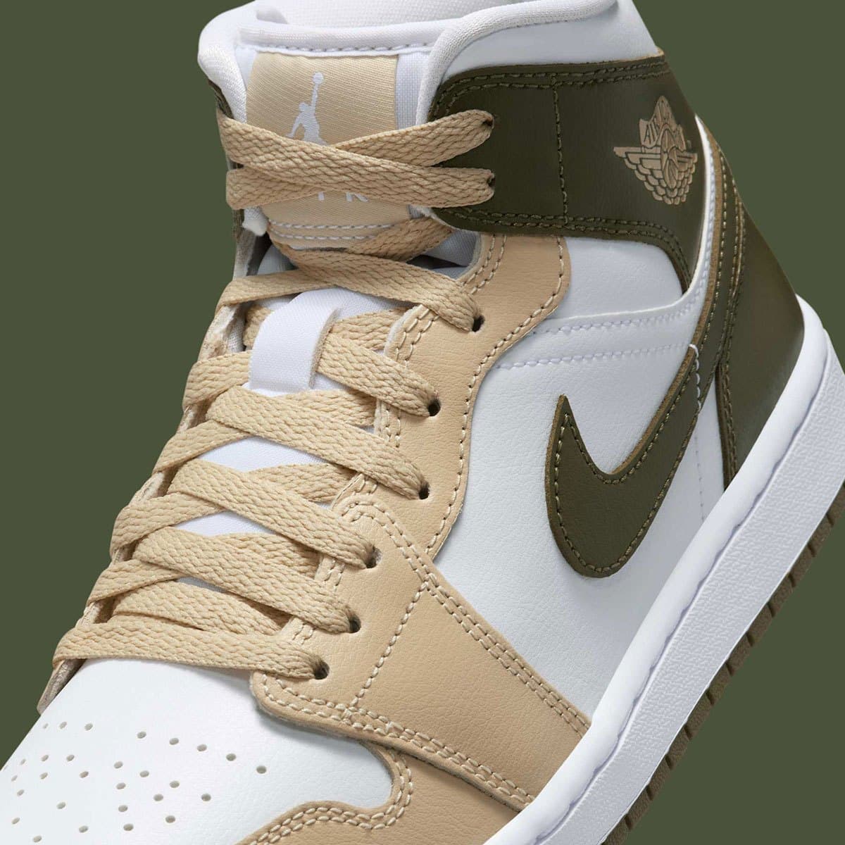 Jordan W BQ6472 120 1 Mid ARMY.BEIGE.WHITE | 38.5 — view 2